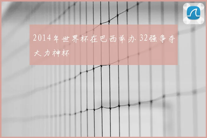 2014年世界杯在巴西举办 32强争夺大力神杯